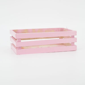 Cesta Legno Rosa L26xH16xP8,5cm - 1 Pezzo