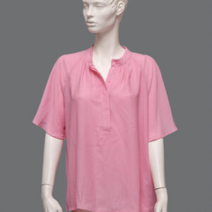 Camicia Rosa Maniche Corte Donna M - 1 Pezzo