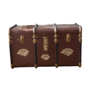 Baule Marrone Vintage - L81xH40xP43cm - 1 Pezzo