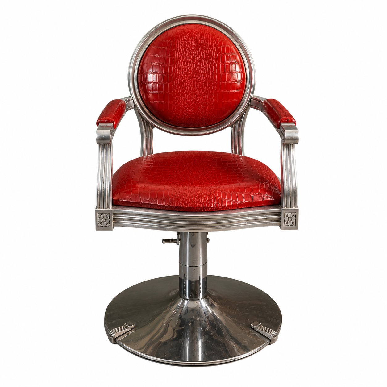 Poltrona da Barbiere Vintage Rossa - immagine 2
