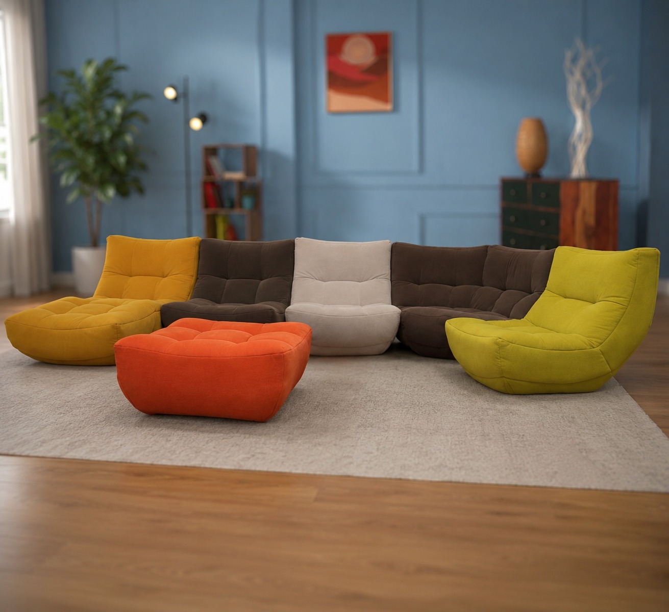 Divano Modulare Design Contemporaneo Multicolore