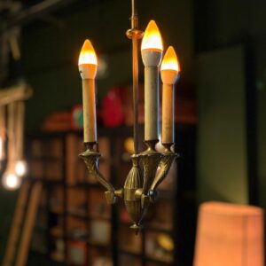 Lampadario a Tre Bracci Stile Candela