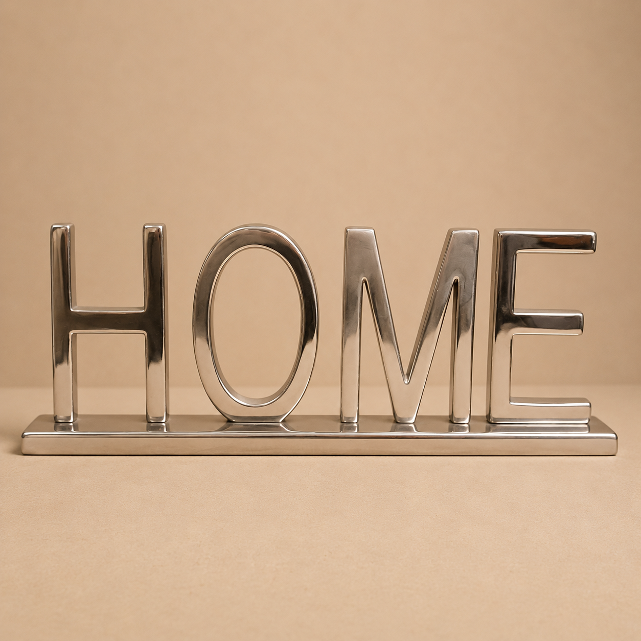 Insegna Decorativa HOME Cromata - immagine 2