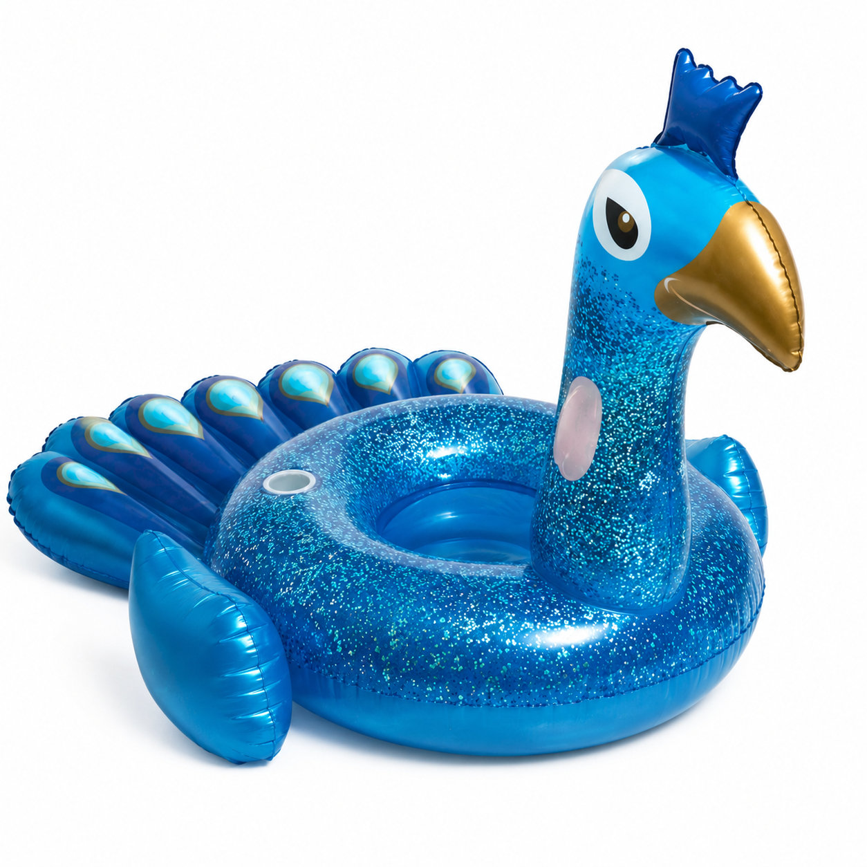 Gonfiabile Pavone Glitter Blu - immagine 2