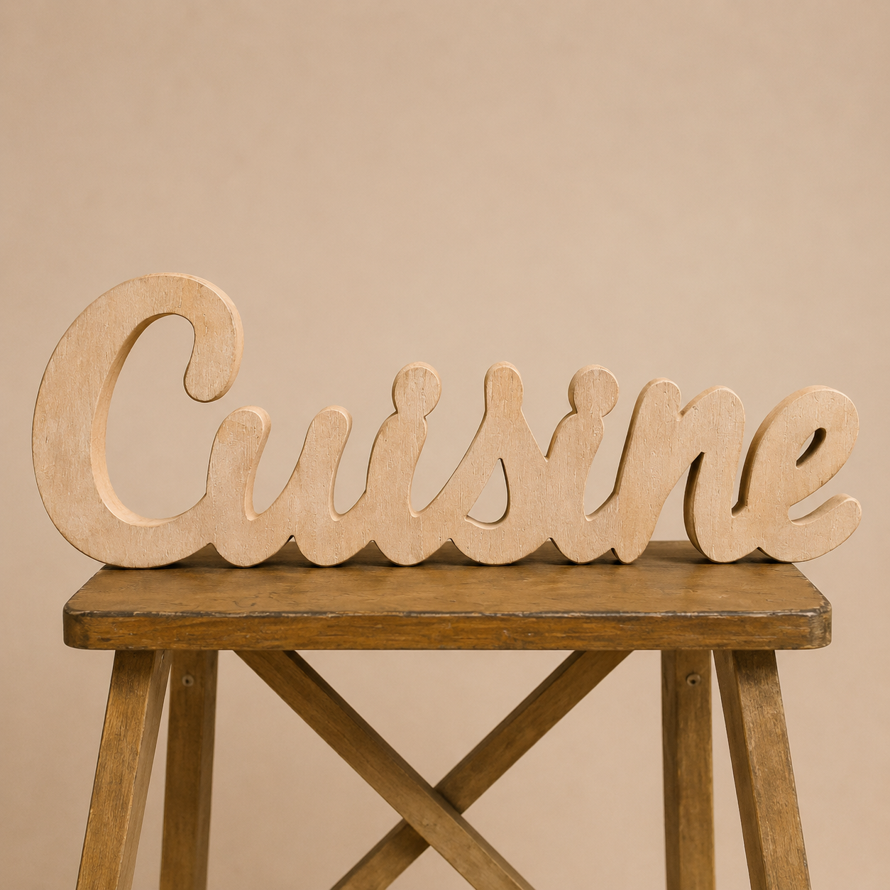 Insegna Decorativa in Legno "Cuisine" - immagine 2