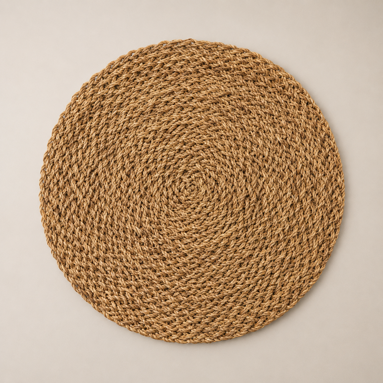 Tovaglietta Rotonda in Fibra Naturale Intrecciata - immagine 2