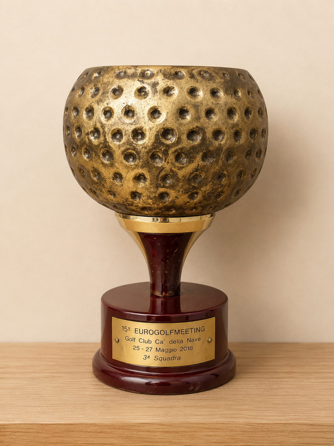 Trofeo da Golf Vintage con Sfera Dimpled - immagine 2