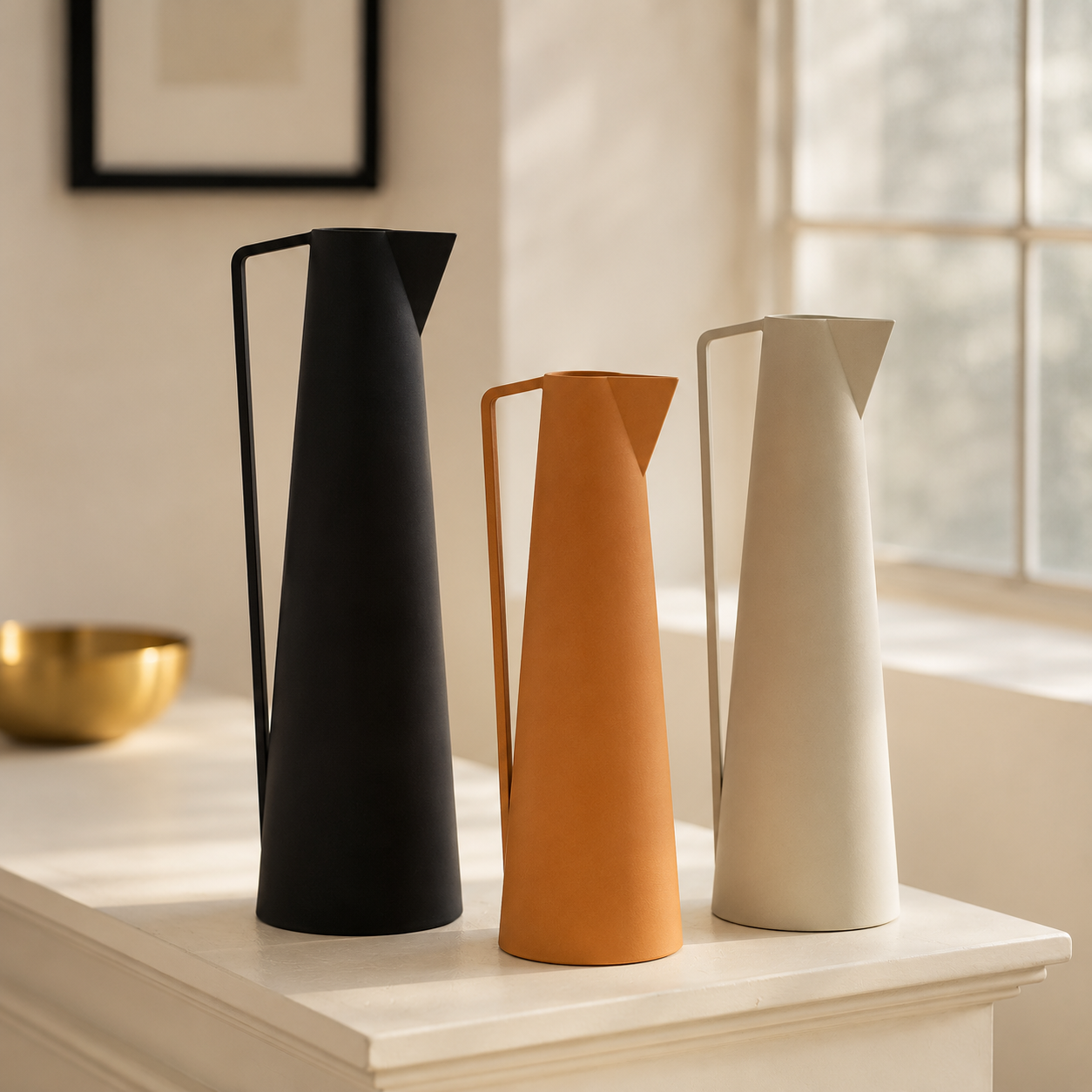 Caraffa Conica Nera Design Minimalista - immagine 2